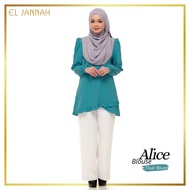 El Jannah Blouse ALICE Teal Blue