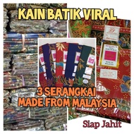 KAIN BATIK CAP 3 SETANGKAI/KAIN SARONG/ KAIN COTTON/ FROM SIAP JAHIT