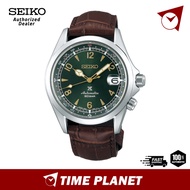 [Official Warranty] Seiko Prospex SPB121J1 Alpinist Green Dial Automatic Dark Brown Leather Strap Watch (200m)