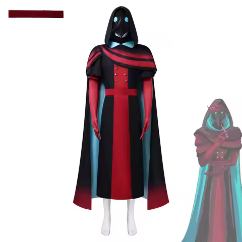 Anime The Freak Circus Doctor Cosplay Summer Costume Adult Unisex Polyester‌ lining cape cloves mask