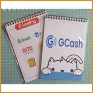 ♧ ● ➢ E-load/ Gcash Transaction Record Spring Notebook