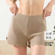 [Anden Hud] Lower Body _ Sunshine Slightly Warm.cuffed Simple Home Shorts (Khaki) Made In Taiwan