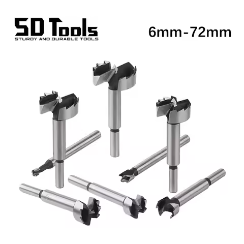 Woodworking Multi-tooth Forstner Drill Bits 6mm-72mm Hinge Boring Drill Bits Self Centering Hole Saw