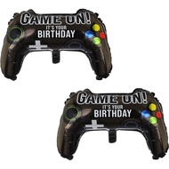 2 Pcs Video Game Party Balloons, 23.6 x 15.7 Inch Game on Balloons Video Game Controller Aluminum Fo