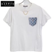 路易威登 [國內常規款/2010年製造] RW221J UOL FMTS16 Monogram Denim Pocket Short Sleeve T-Shirt/S