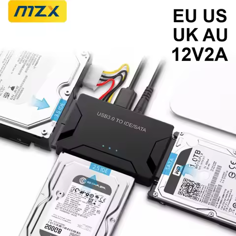 MZX USB3.0 to SATA IDE Converter USB Adapter Hard Drive Disk HDD Cable 2.5" 3.5" SATA IDE HDD 6TB La