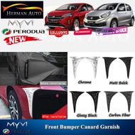HermanAuto Perodua Myvi 2021-2022  Myvi FL Gen3 Gm3 New Facelift Front Bumper Canard Garnish Sportiv