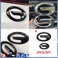 YY 2Pcs/1Set Logo Cover Fit For GAC GS4 GS8 GS3 GN6 Emkoo M6 Pro 2018 - 2023 2019 2020 2021 2022 Emz