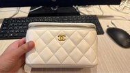 Chanel白色羊皮金球長盒子