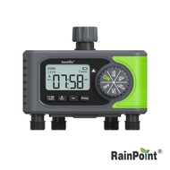 RainPoint 4-Zone Digital Garden Hose Timer Auto Irrigation, Rain Delay, Programmable, IPX4