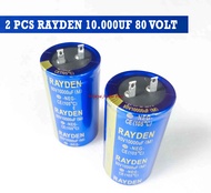 QTY 2 BUAH ELCO ELKO RAYDEN 80V 10000UF ELCO RAYDEN 80V
