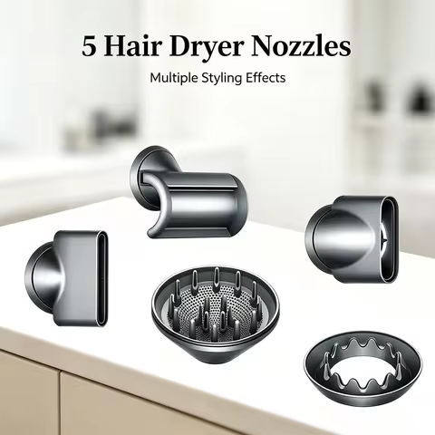 Anti-Warping Flyaway Nozzle & Diffuser Styling Accessories Compatible for Dyson Supersonic HD01 HD03