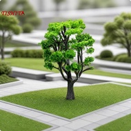 [tishita] Model Tree with Green Foliage Plastic Miniature Model Trees Diorama Tree Authentic Diorama