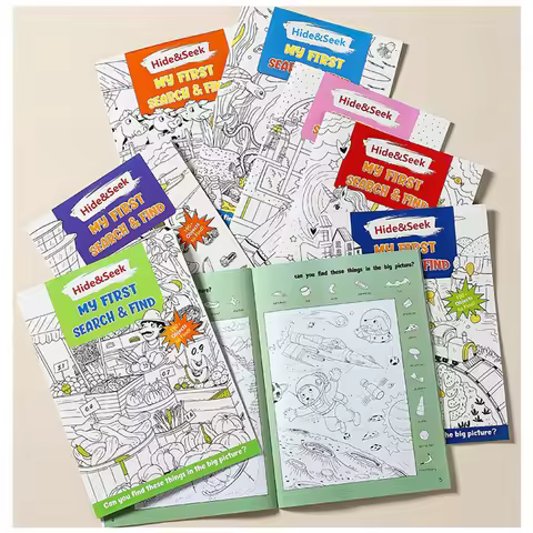 Hidden Picture English&Spain Version Early Childhood Education Parent Child Interaction Coloring Boo