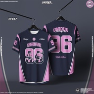 Unique Nation Streetwear Jersey Shirt - Numeric Print Casual Round-Neck MWCE