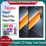 Original AMOLED Tecno Pova 6 Pova 6 Pro 5G  Pova 6 Neo LCD Display Touch Screen Replacement