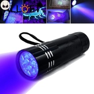 BP [Ready Stock]9 LED Pocket Design UV Light Flashlight/ LED Ultraviolet Blacklight Flashlights Dete