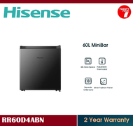 HISENSE Gross 60L Minibar Refrigerator / Minibar Fridge / Mini bar Peti Sejuk 单门冰箱 (60L) RR60D4ABN