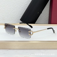 Car * Frameless Sunglasses Unisex C0604S Fashion Square Sunglasses Color-changing Glasses