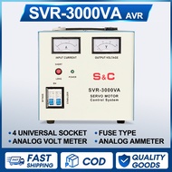 S&C  Automatic Voltage Regulator AVR/SVR 3000 VA  Servo Motor Type 3KVA AVR Time Delay Power On