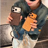 Merad Brown Solid Color Wristband Lanyard Suitable For iPhone 17 16 15 14 13 Pro Max i15 i16 i17 Pho