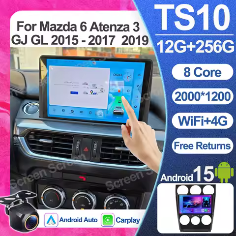 Android 16 For Mazda 6 Atenza 3 Gj Gl 2015-2017 2018 2019 Rds Carplay Navigation Car Radio Auto Mult