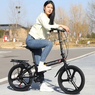 16 Inch Folding Bike Disc Brake Variable Speed Lightweight And Portable 20 Inch Adult And Female Student  Pedal Bicycle