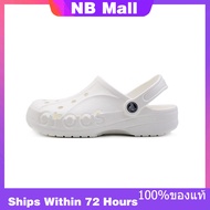 ของแท้พิเศษ Crocs Classic Baya Clog 'White' Shoes Non-Slip Thick Sole Beach Sandals 10126-100 รองเท้