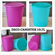 Tupperware Deco Canister (1pc ) 10.7Liter / bIRU / Hijau