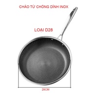 Chảo từ chống dính DT02 bằng inox loại D26-D28cm