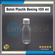 PUTIH 100ml White Clear Plastic Bottles Per 10pcs