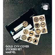 CVV cover sticker Marvel Avengers Gold