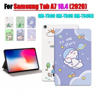 For Samsung Galaxy Tab A7 10.4 (2020) SM-T500 SM-T505 SM-T505N 10.4-inch Tablet Protective Case Fashion Pattern Cartoon Anime Stand Flip Cover