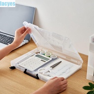 LACYES A4 File Box, Portable Durable a5 Organize The Box, Office Stationery Transparent Folder Simpl