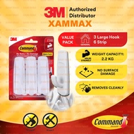 3M Command - 17003-VP Wall Mounted Large Utility Hook (3pcs) Organize Hook / Wall Organizer General 