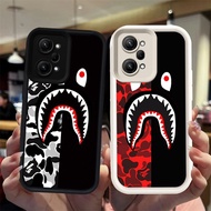 N26 bape shark Black and white silicone Casing for Xiaomi POCO M6 M7 X7 F5 X5 F6 Pro 5G Case