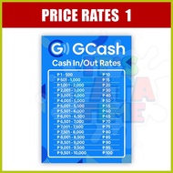 ◆ ℗ ▘ GCash Cash-in Cash-out Rates Signage