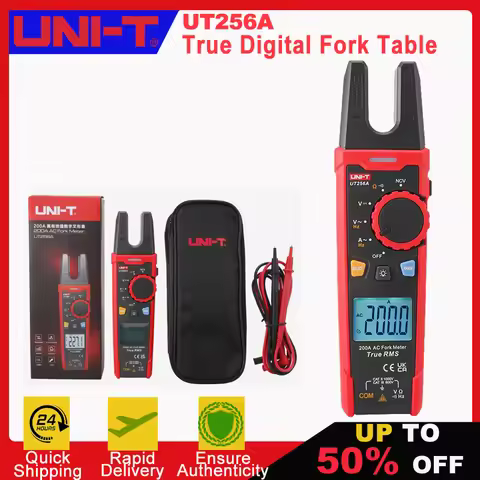UNI-T UT256A Digital Clamp Meter 200A AC Pliers Ammeter True RMS Amperometric Clamp Voltage Frequenc