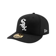 NEW ERA 59FIFTY LOW PROFILE MLB Chicago White Socks SOX Black Slightly Curved Eaves Full Cover 5950 