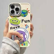 Casing for iPhone 7plus 8 7 8plus 6plus 14 15 X XR XS MAX 12Promax 12 13Promax 15Promax 11 14Promax 13 Cute Cartoon Metal Photo Frame Drop Protection Soft Case