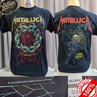 เสื้อยืดคุณภาพดี เสื้อยืดคุณภาพดี เสื้อวง  METALLlCA ลิขสิทธิ์แท้ 100% งานสร้างใหม่ ป้ายGILDAN UK by