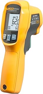 Fluke 62 Max Industrial Infrared Thermometer, -22 to +932 Degree F Range, Single Laser Targeting, 10