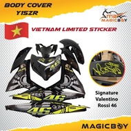 MAGIC BOY RACING BODY COVER SET LIMITED EDITION ROSSI 46 VIETNAM Y15ZR V1 & V2 YAMAHA GREEN BLACK VI