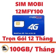 Sim Mobifone 4g 12 tháng - 100gb mỗi tháng