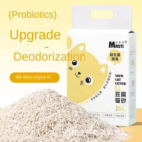 Cat Litter 6L Probiotic Deodorizing Cat Litter for Adult Cats and Kittens Low Vacuum Suction Flushab