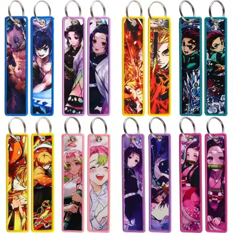Anime Demon Slayer Blade Weaving Mark Keychain Trendy Fashion Hanging Rope Devil Access Control Pend