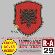 R-A29 FLAG OF ALBANIA PATCH EMBROIDERY LOGO/ EMBLEM - GIB REVIEW TESTIMONI