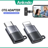 Ankndo OTG Type c to Lightning Adapter for iPhon Lightning Male to USB C Female type c adapter for M