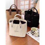 Ladies High-End Office Essentials Tote Bag - Compact Canvas Design with Zipper