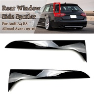 2pcs Gloss Black Rear Window Side Spoiler Wing For Audi A4 B8 Allroad Avant 2009-2016 Car-styling Auto Accessories